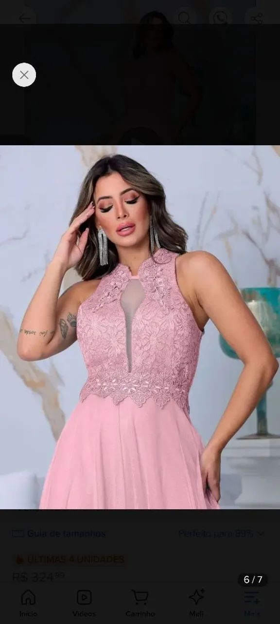 Vestido de festa em tule Rose GG - Foto 3