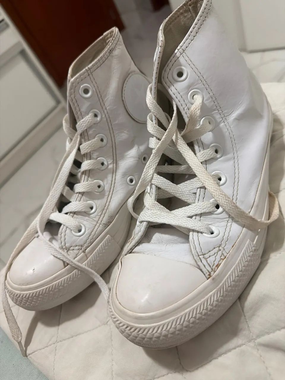 Tênis all star branco (couro)
