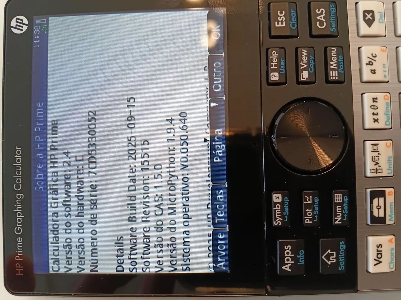 Calculadora hp prime sem a capa protetora 