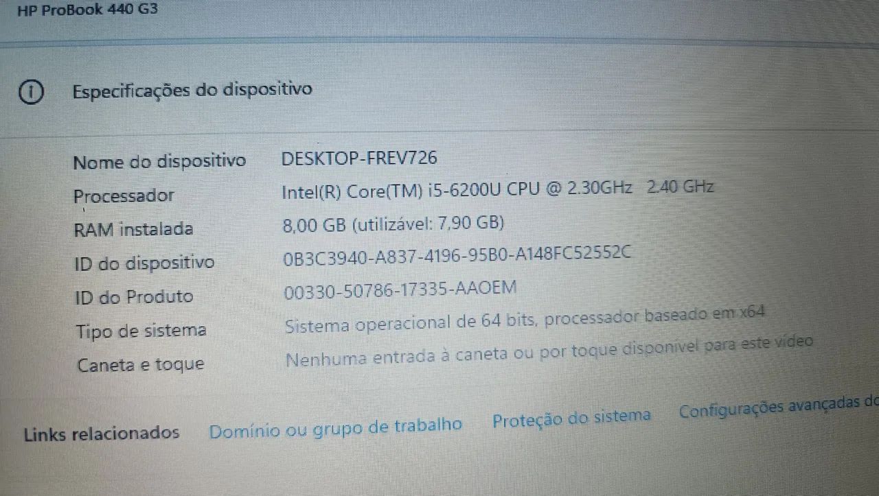 Notebook Hp probook CORE i5 RAM 8GB SSD 256 GB  - Foto 3