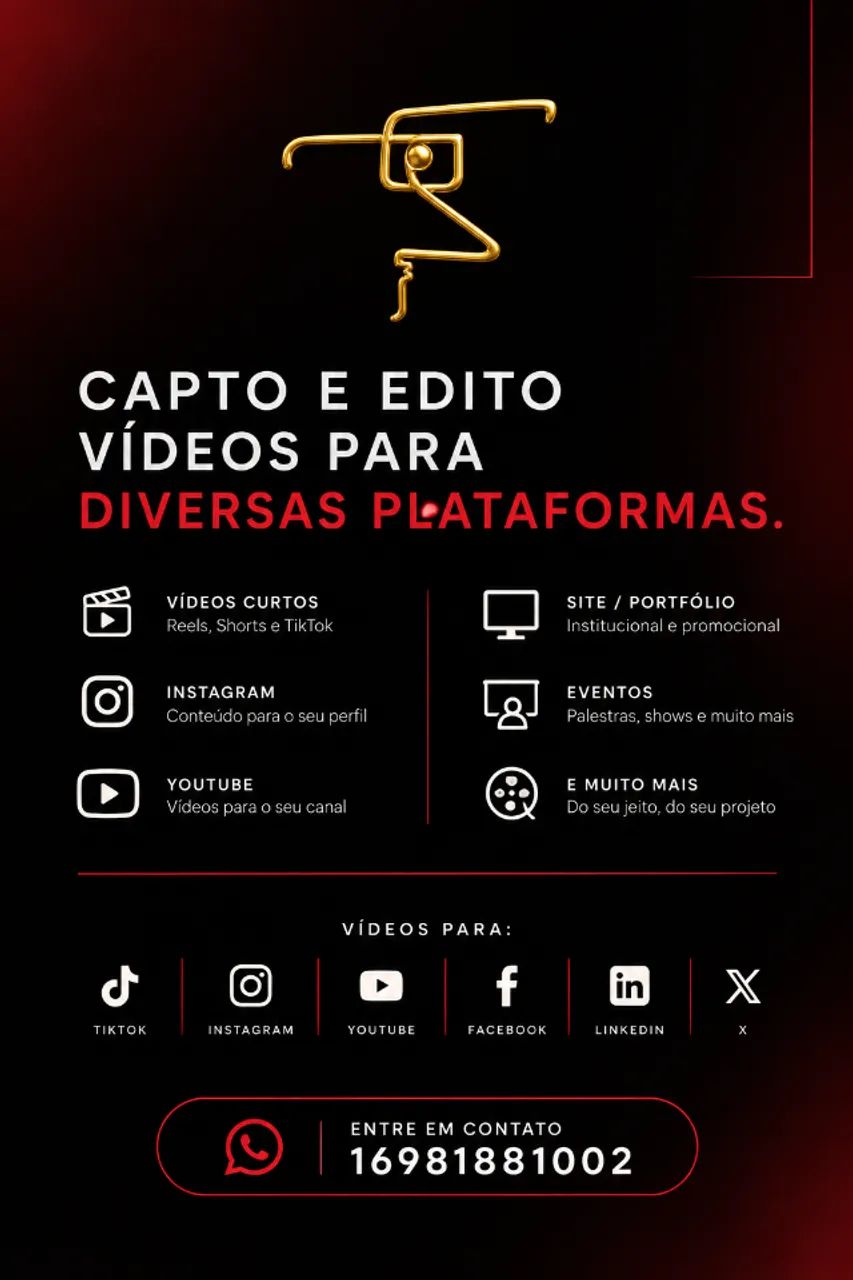 Videomaker (captação e edição audiovisual)