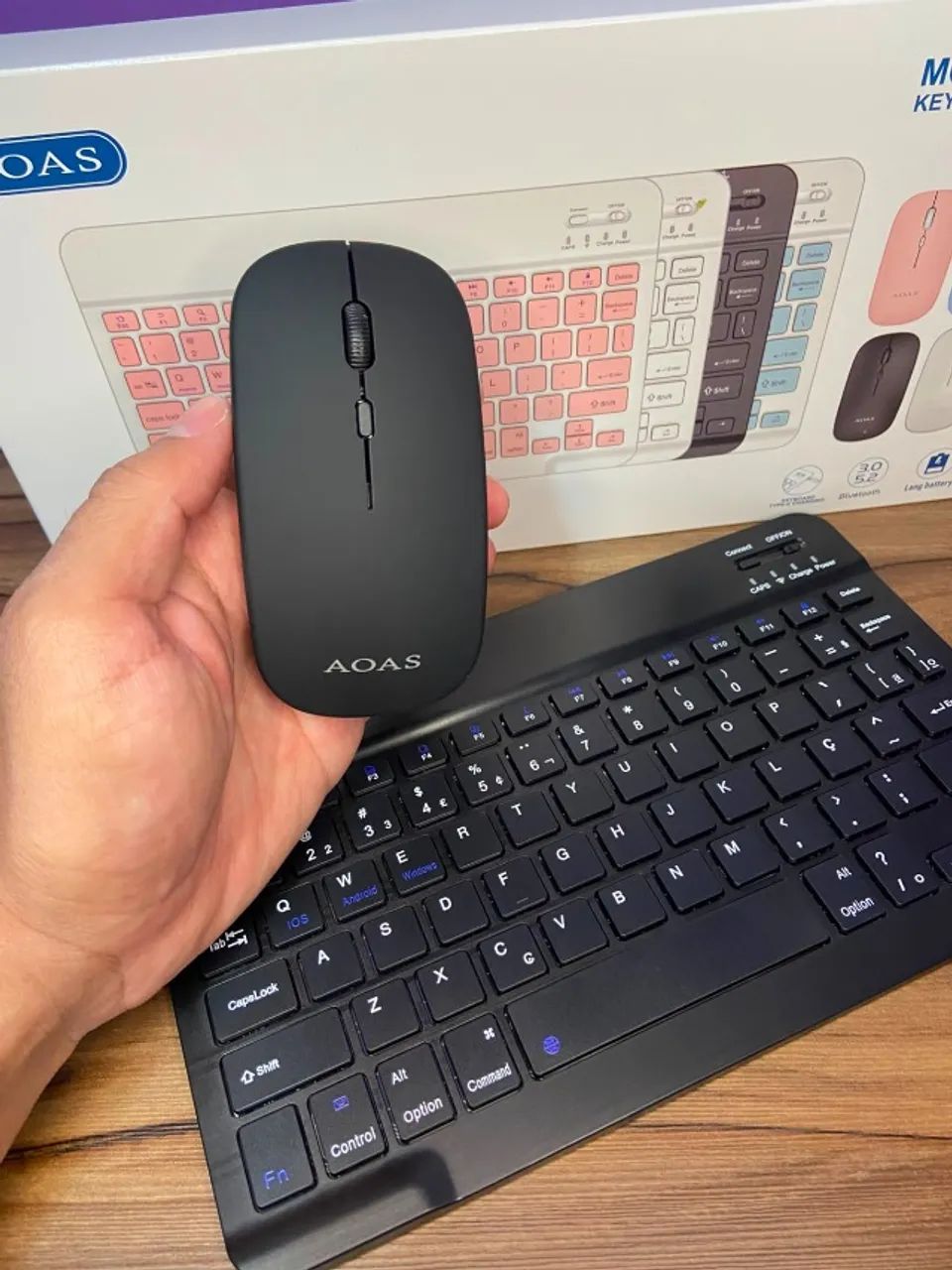 Kit Teclado e Mouse Bluetooth AOAS AS-110 - Foto 2