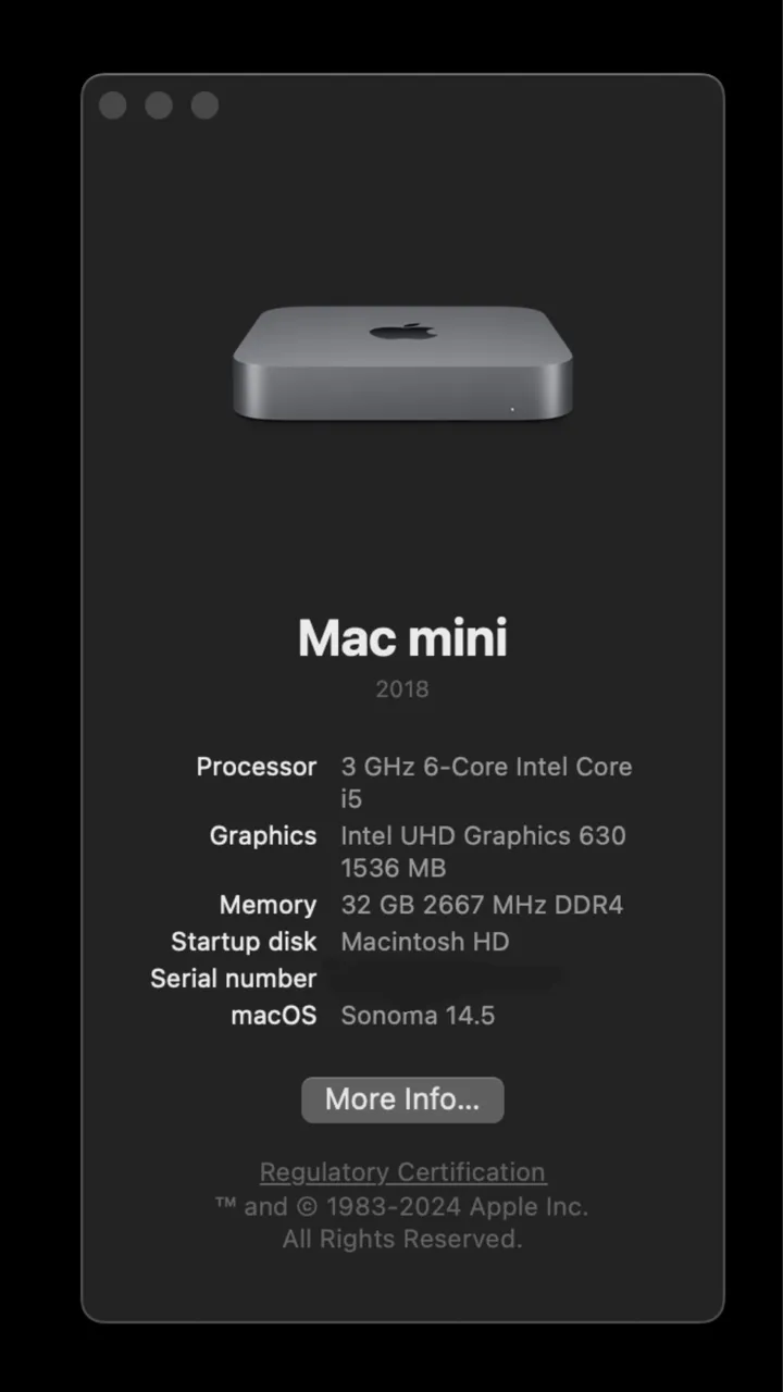 mac mini 2018 i5