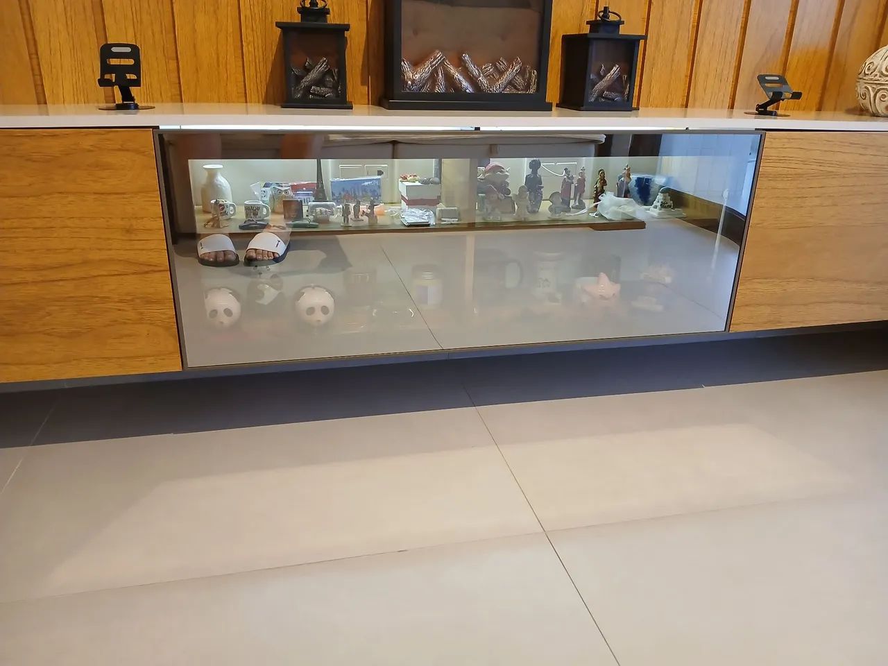 Painel de Sala TV com led e expositor com Reflecta  - Foto 4