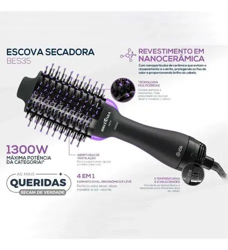 ESCOVA SECADORA 4 em 1 BRITANIA BES35  - Foto 3