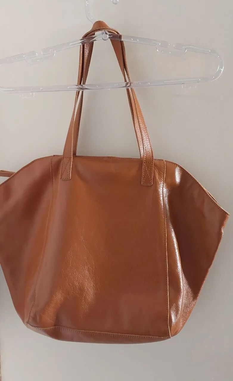 Bolsa couro tiracolo Miallegra nova - Foto 3