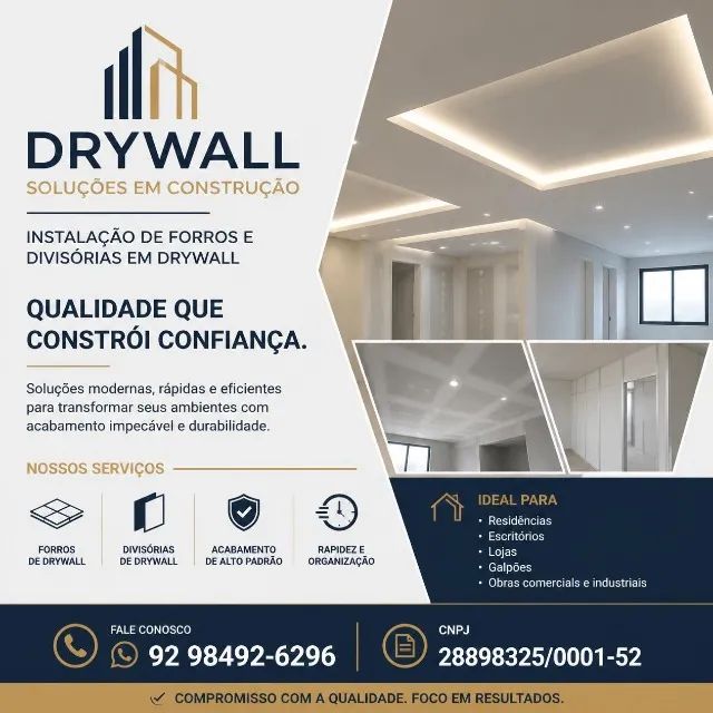 Forros e Divisórias com Qualidade e Profissionalismo