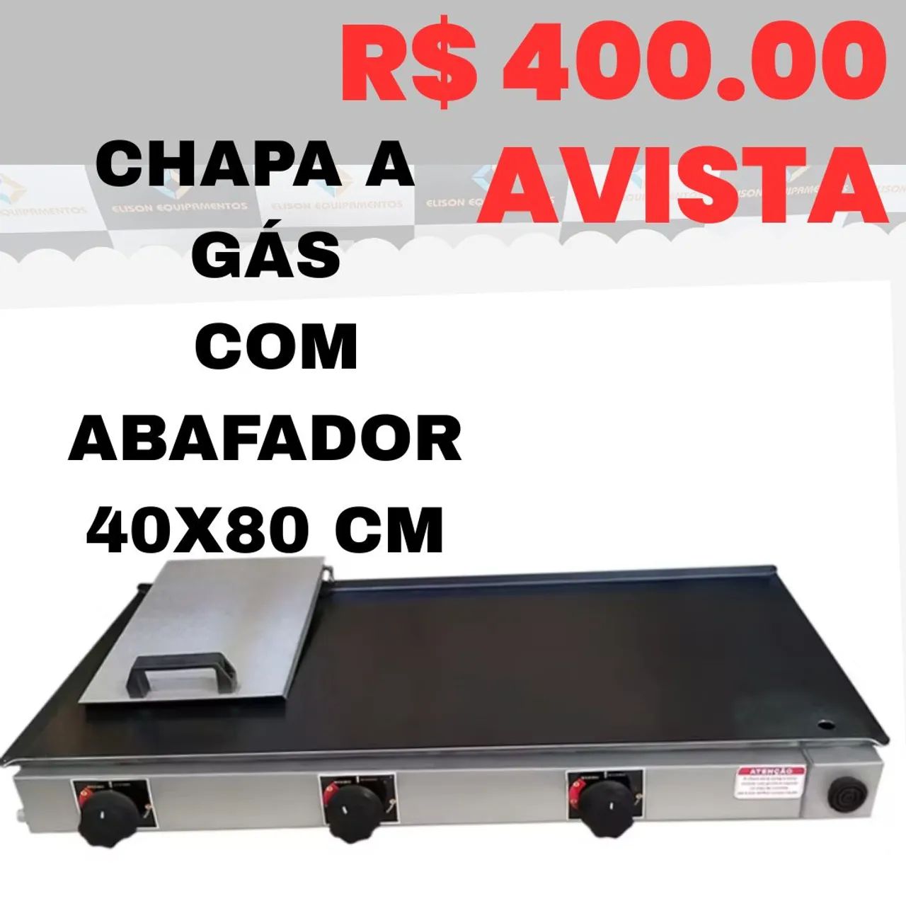 CHAPA A GÁS 40X80