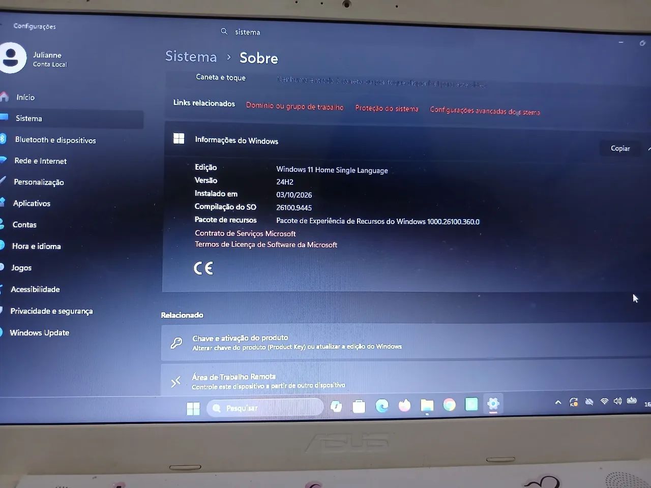 Vendo notebook Asus 