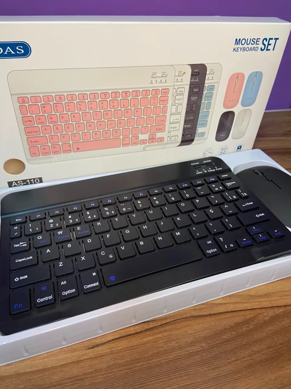 Kit Teclado e Mouse Bluetooth AOAS AS-110 - Foto 3
