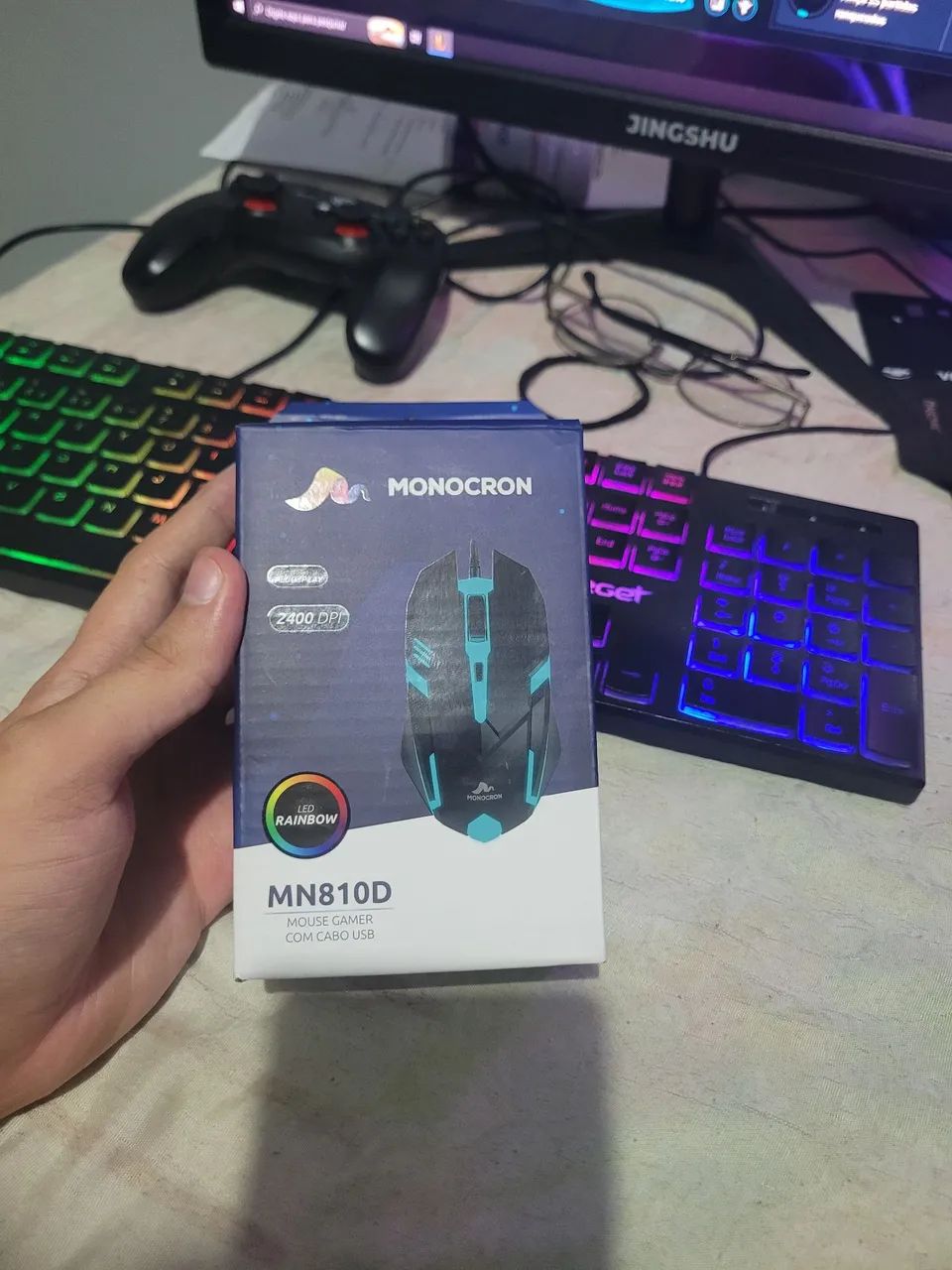 Mouse gamer novo 2400 de dpi