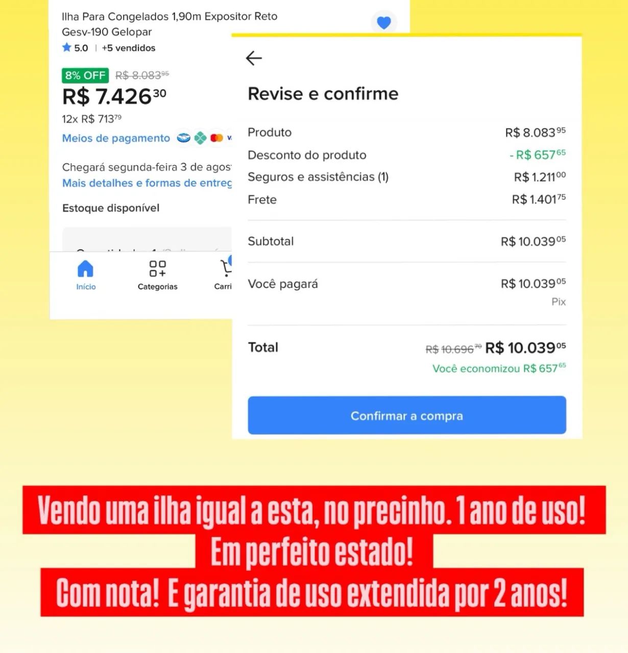 VENDO ILHA PARA CONGELADOS  - Foto 2