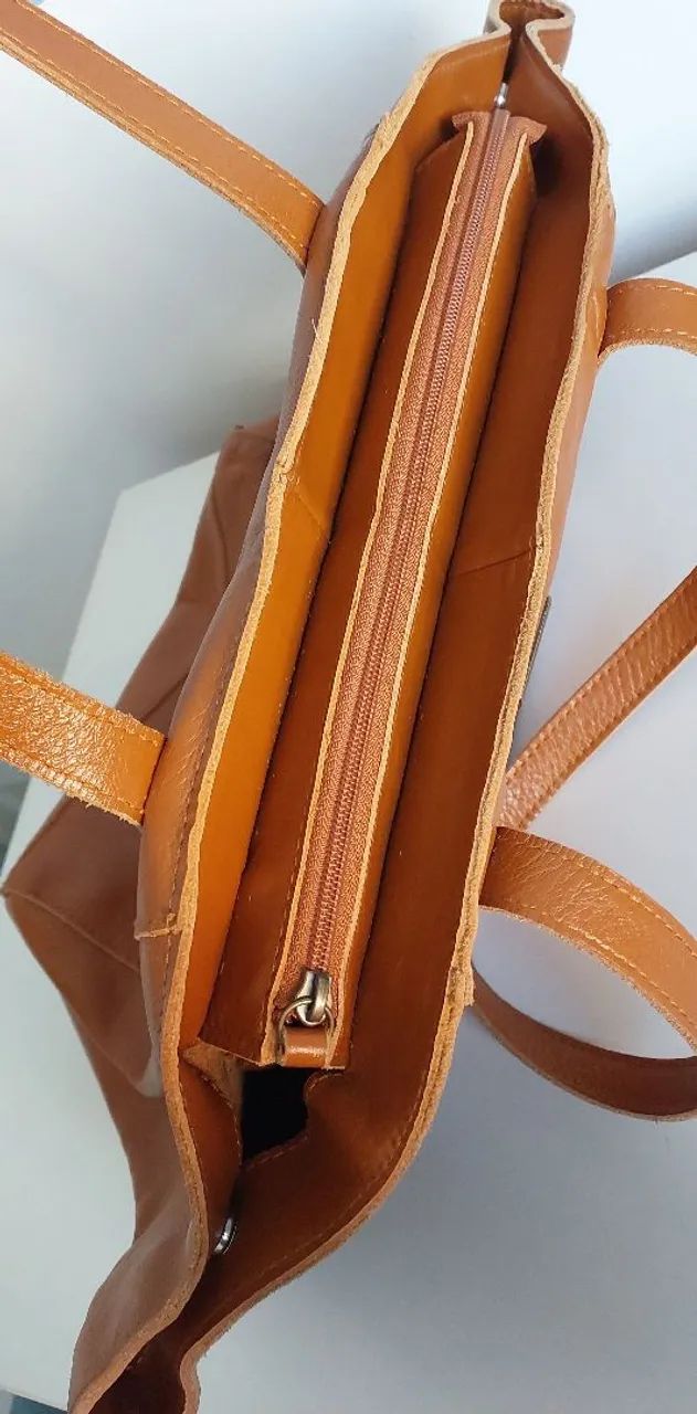 Bolsa couro tiracolo Miallegra nova - Foto 4