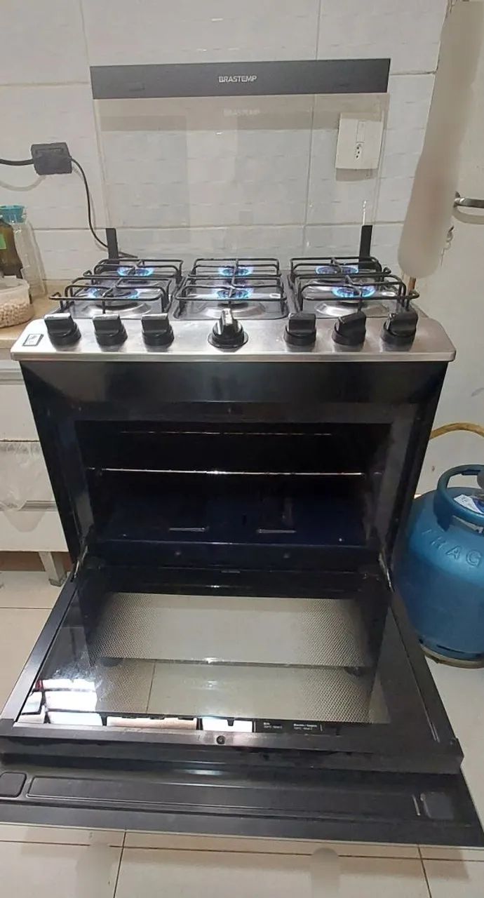 Fogão Brastemp 6 bocas automático Perfeito estado - Foto 2