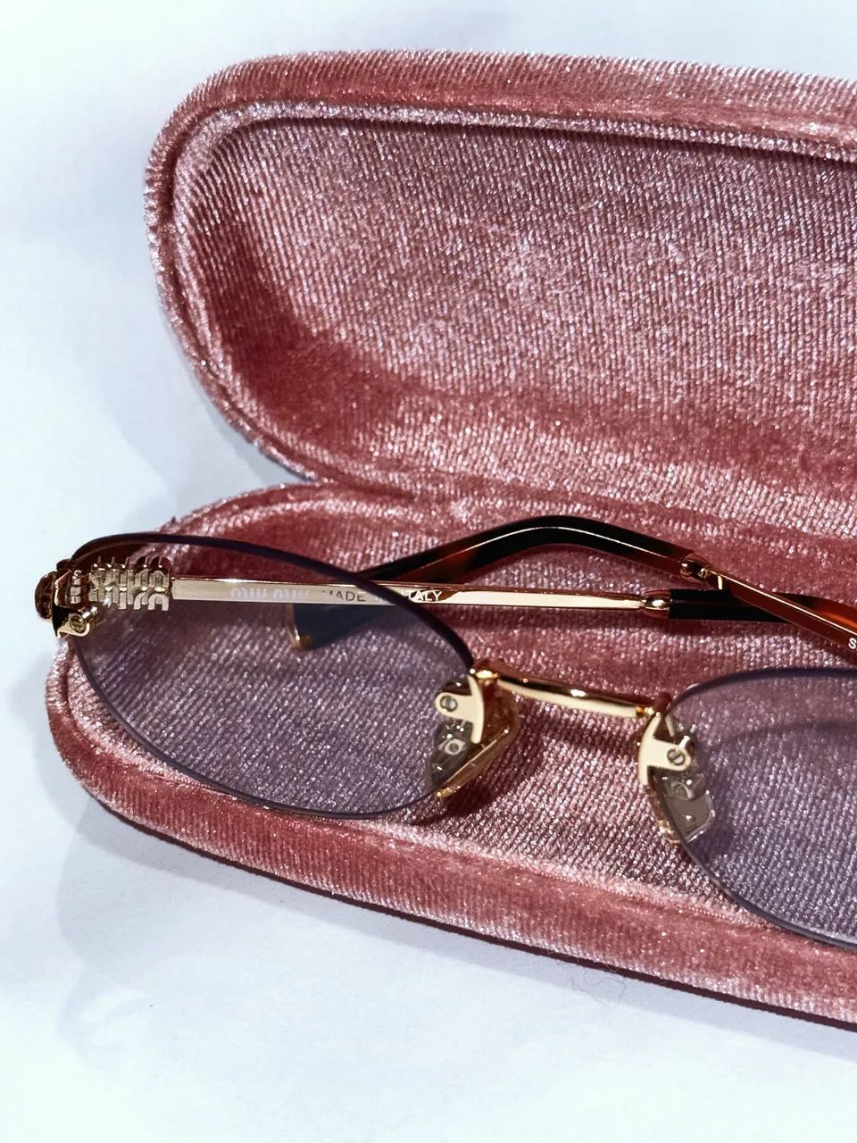 Óculos Miu Miu Três Peças Dourado