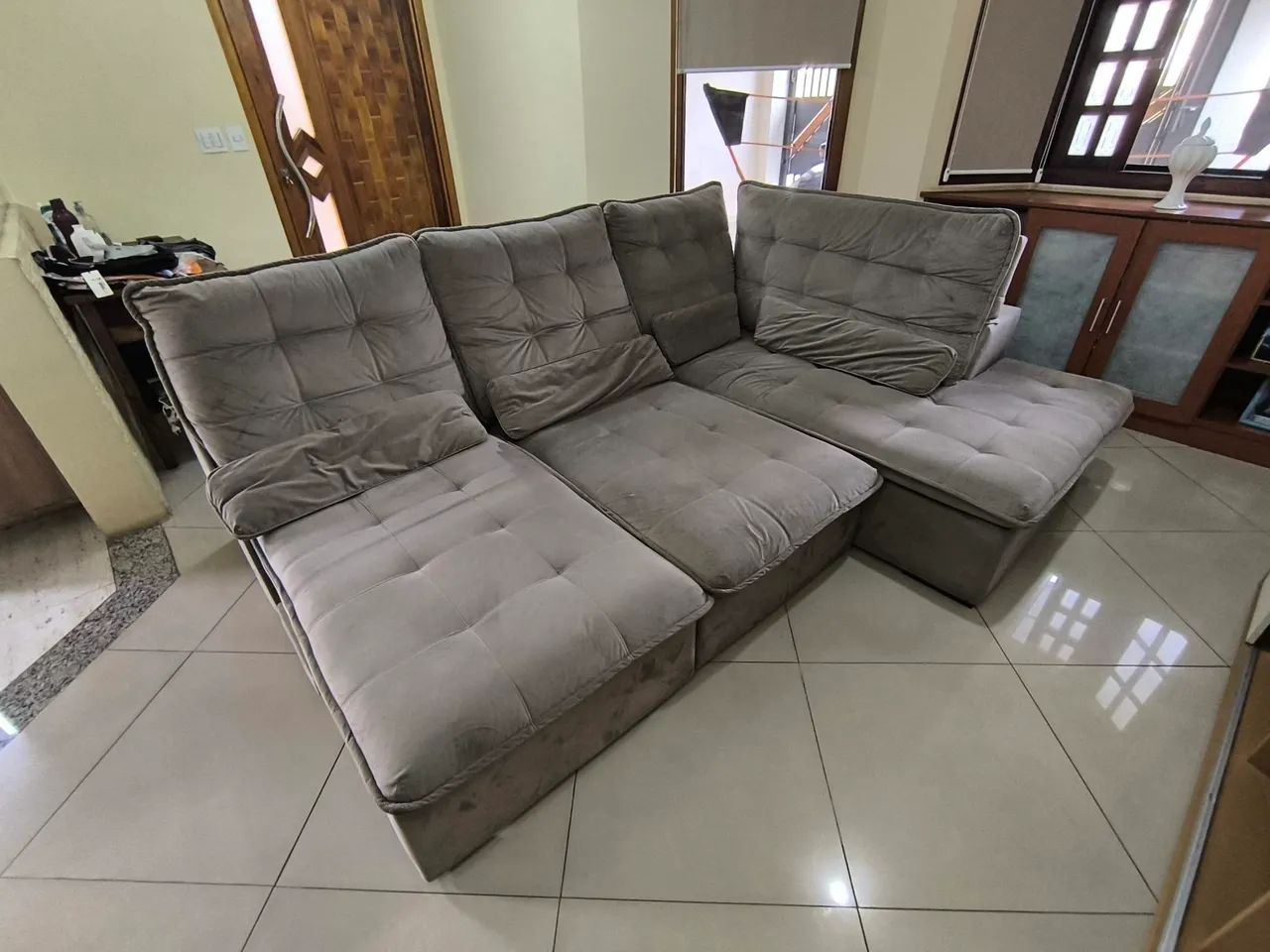 Sofá retrátil luxo Moderno - vira cama casal  - Foto 5