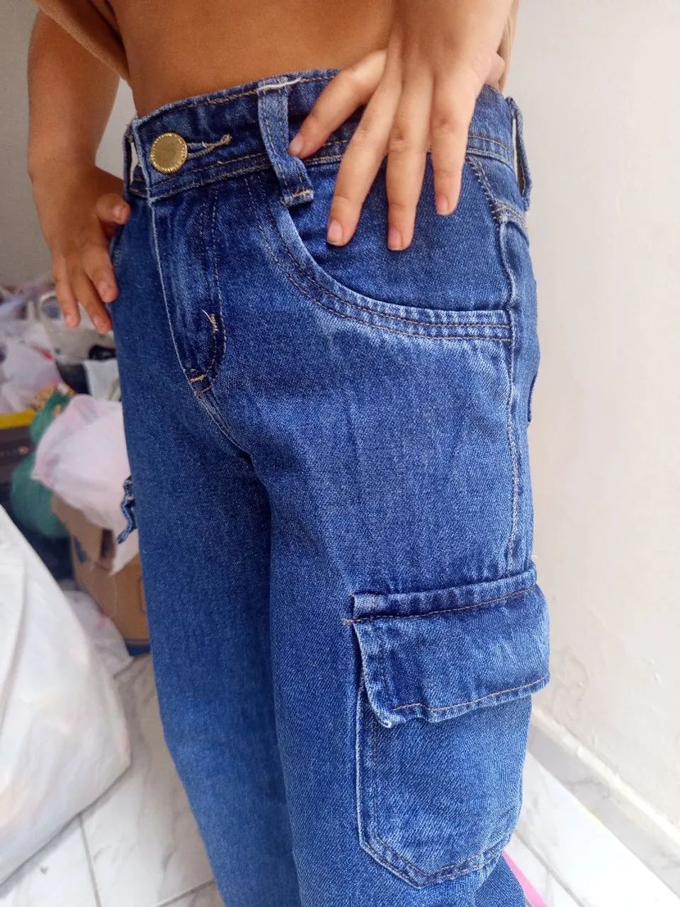 Calça infantil Jean 6 a 8 - Foto 4