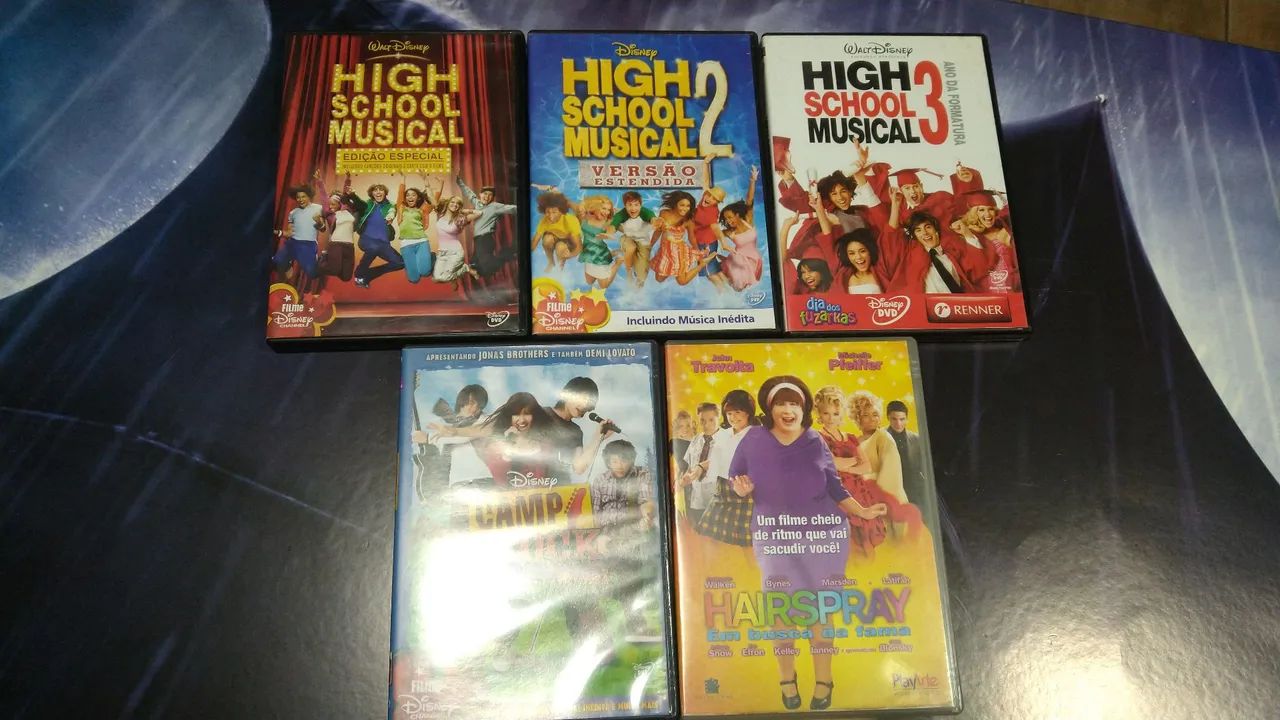 Dvds High scholl 1 2 3 + Camp Rock + Hairspray