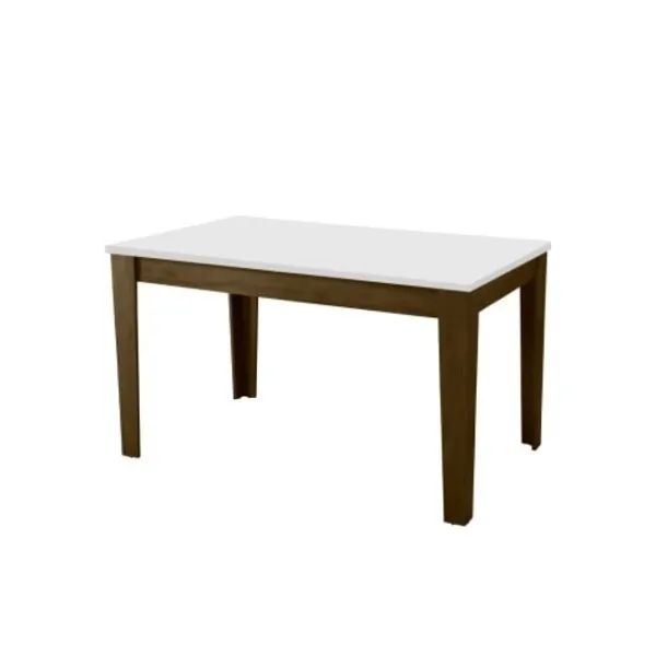 MESA MIAMI RETANGULAR 1,20X80CM CEDRO / BRANCO OFF WHITE (RT) DOBUE MOVEIS - Foto 2