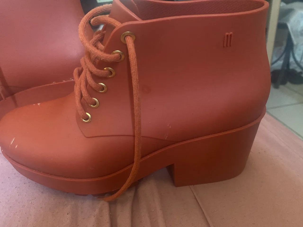 Bota Melissa Original Coturno Laranja - 39/40 - Foto 4