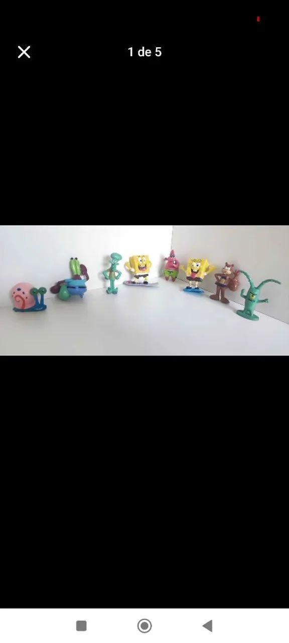 Bonecos Bob esponja 8 miniaturas 