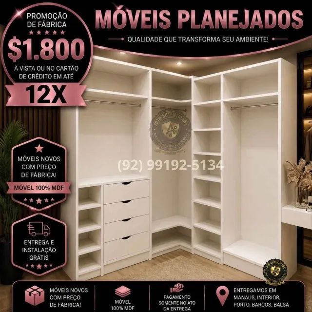 CLOSET MDF BRANCO - Foto 3