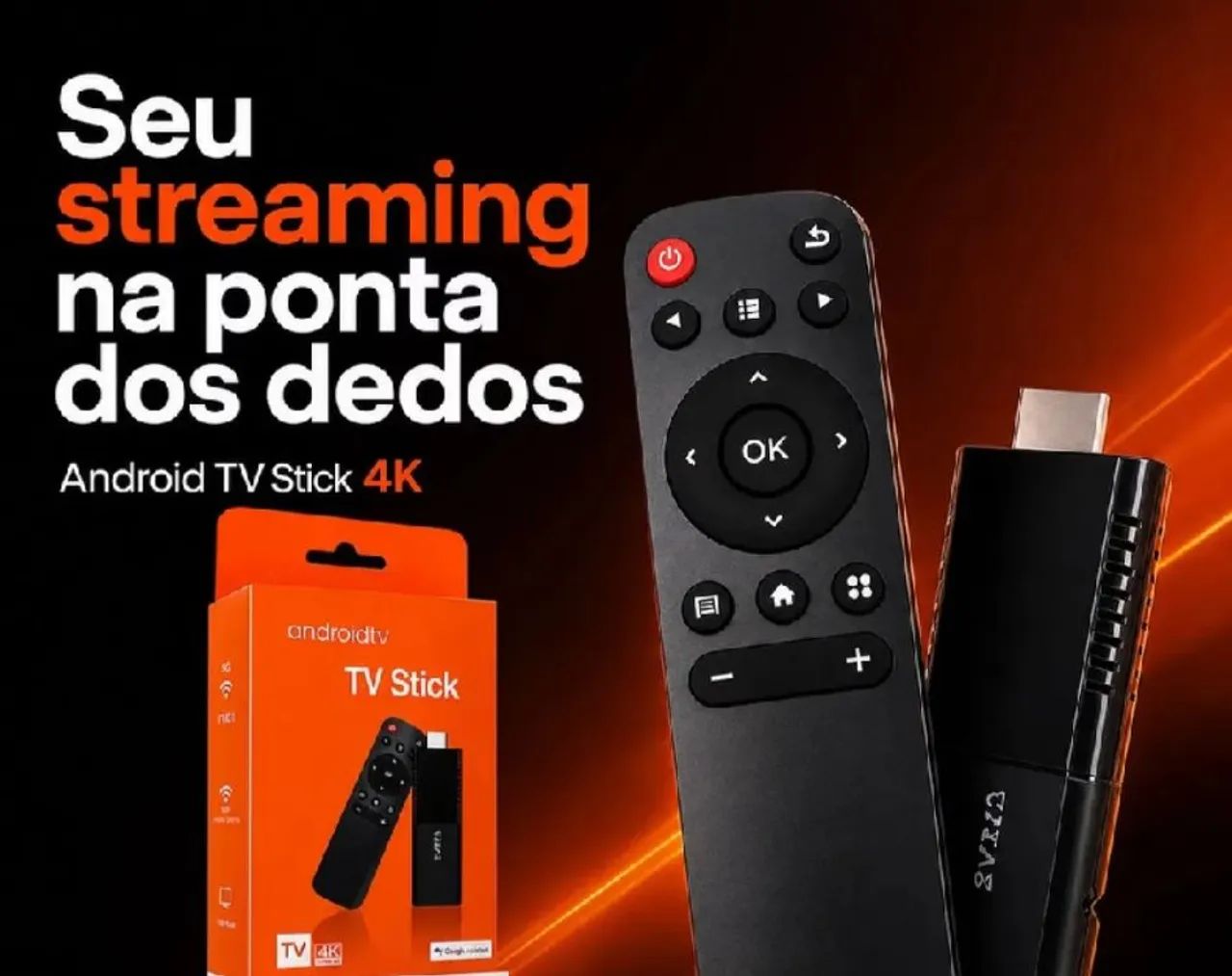 Com Tv stick android,Sua TV vira Smart 4K!  <br> - Foto 3