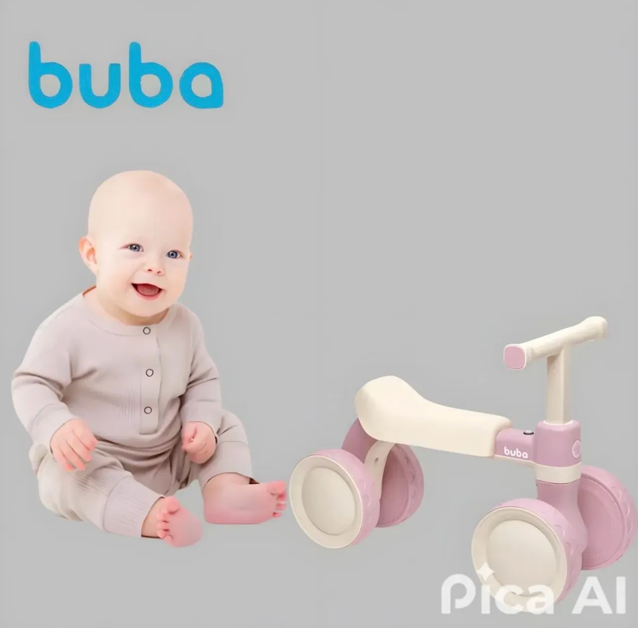 Buba; bicicleta de equilíbrio com som (rosa) - Foto 4