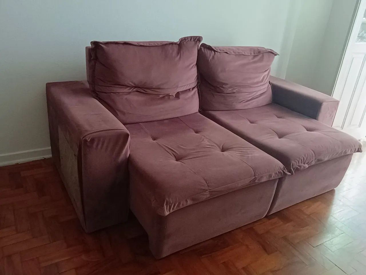 Vendo Sofá Retrátil e Reclinável usado r$ 400,00 - Foto 3