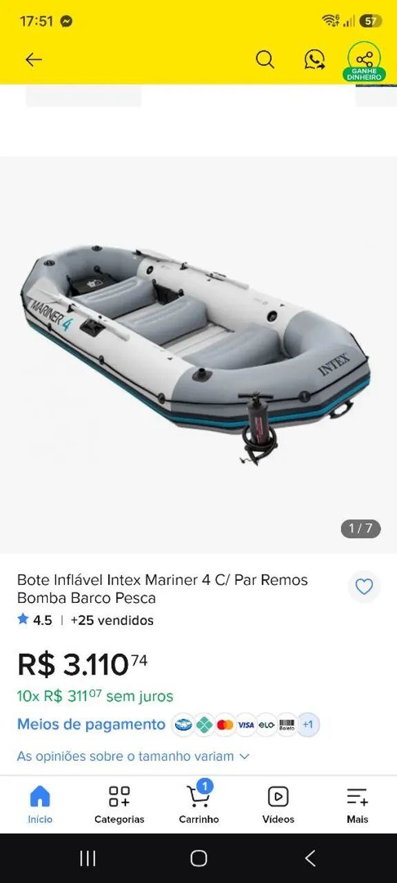Barco inflavel mariner intex 4  - Foto 3