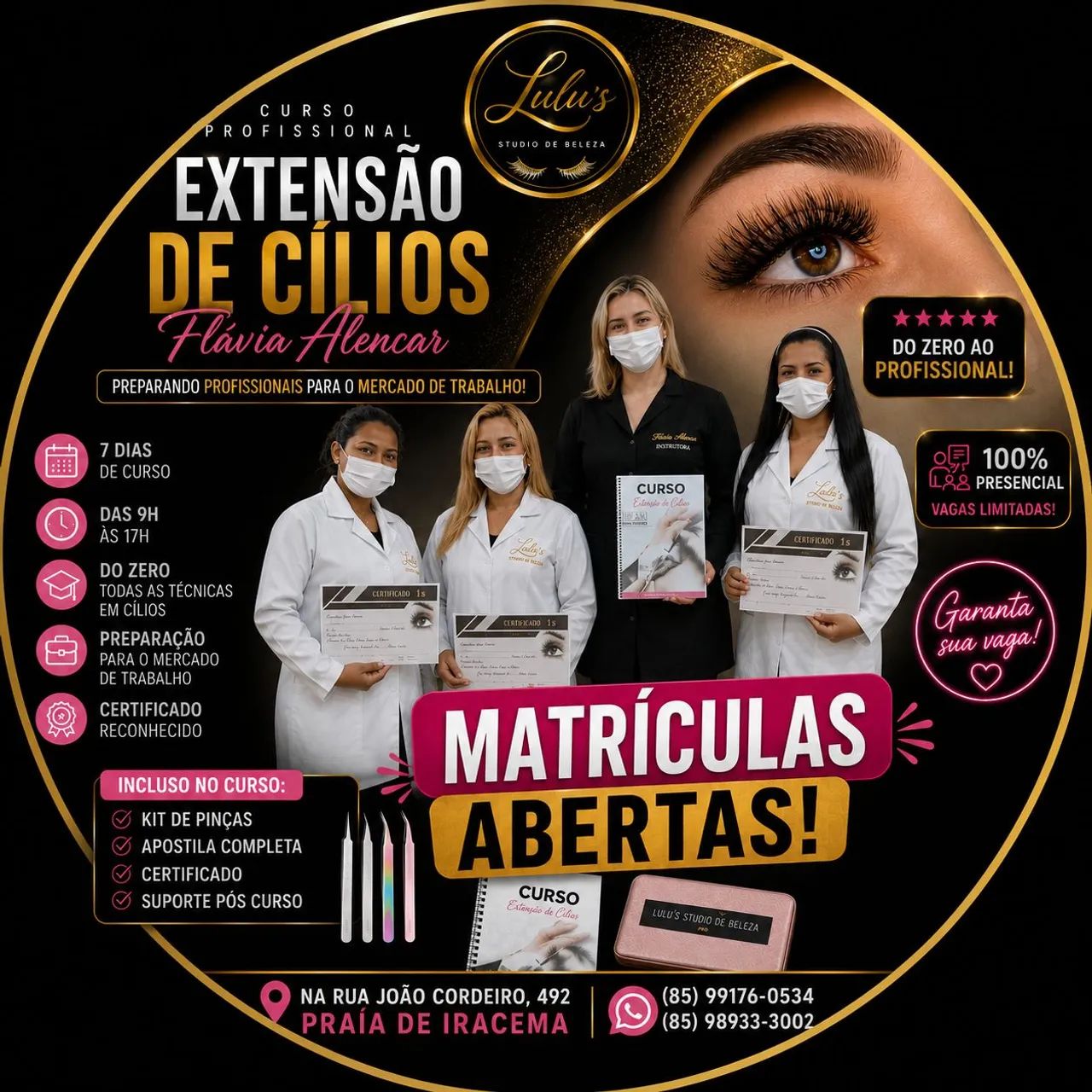 Curso de extensão de cílios 