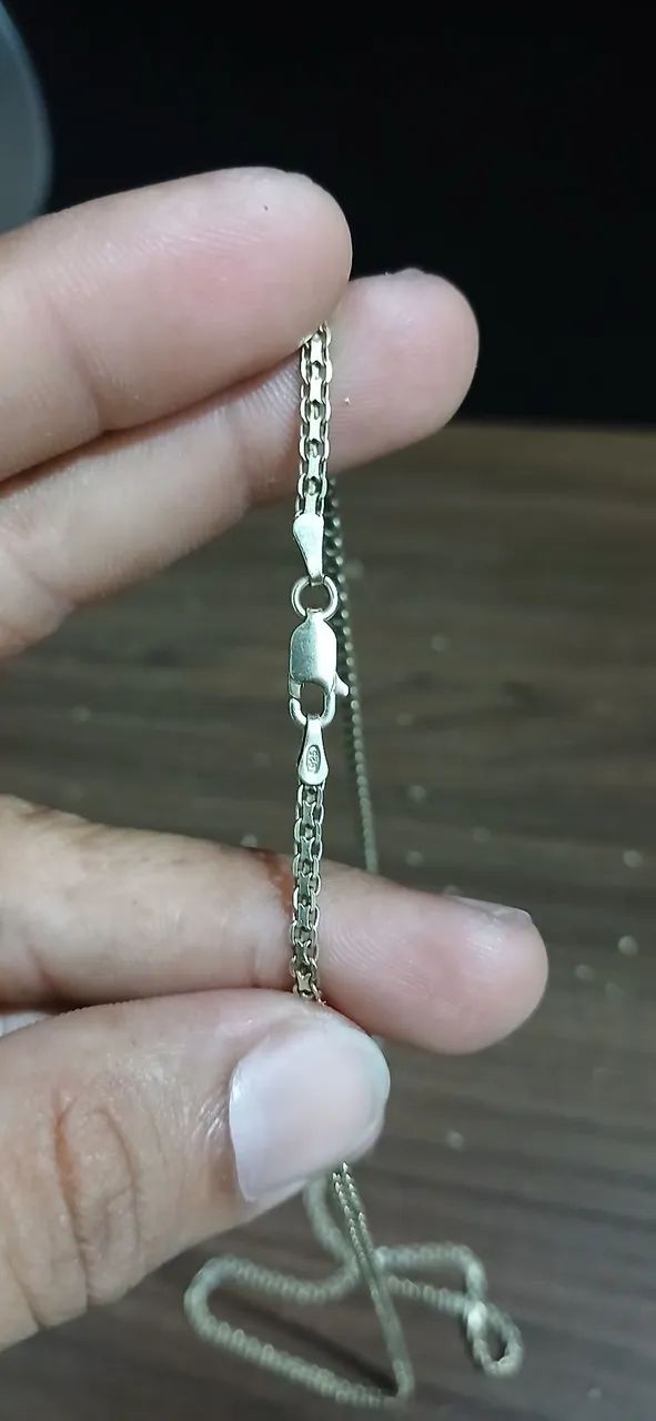 Cordão de prata banhado a ouro  - Foto 2