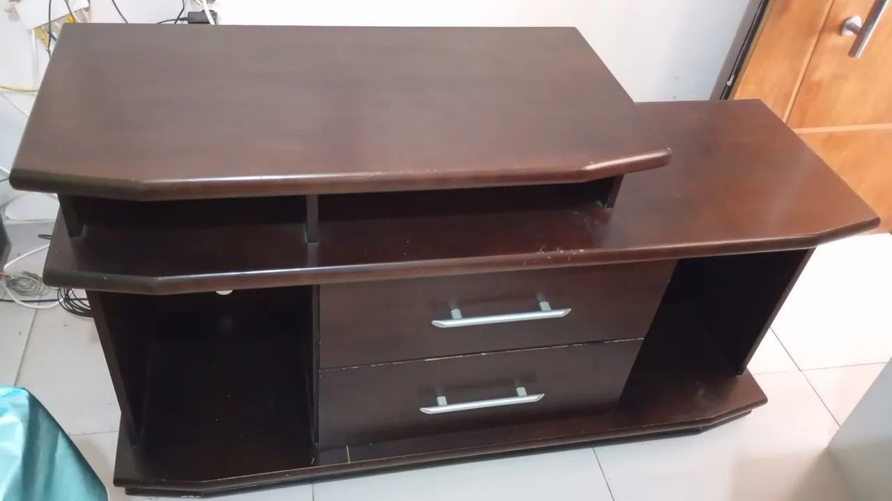 Promoção Rack para TV em Madeira Maciça - Resistente e Espaçoso - Foto 4