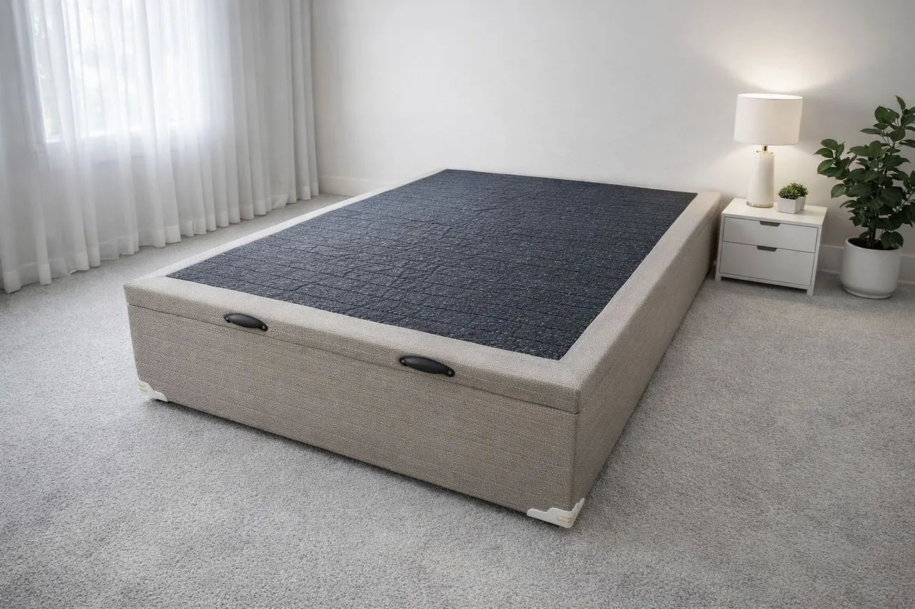CAMA CASAL BOX BAÚ SOFT PLUMA FRETE GRÁTIS E ENTREGA IMEDIATA!