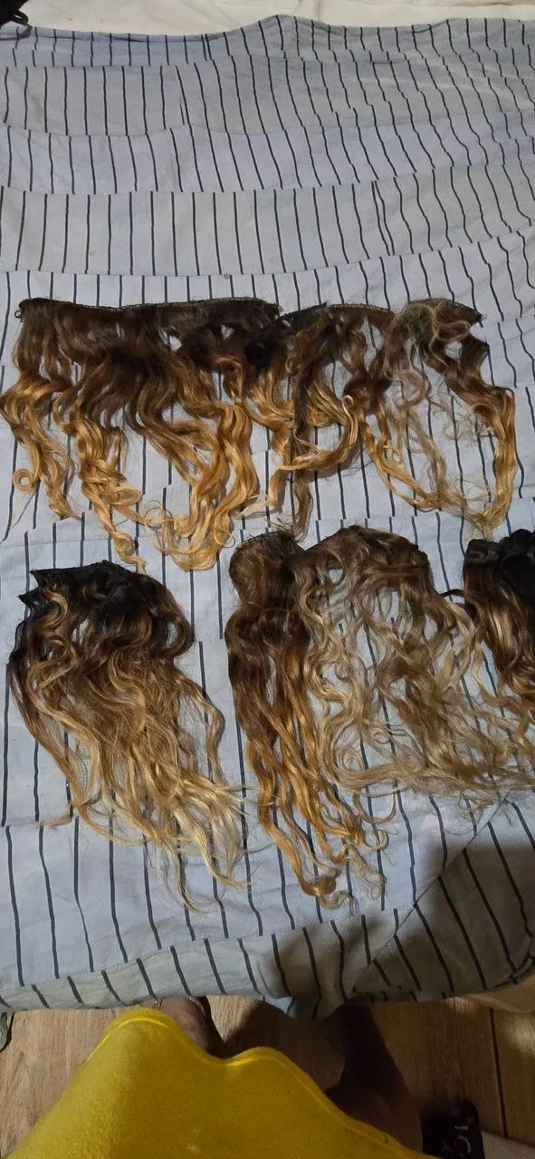 Cabelo brasileiro ondulado cacheado loiro - Foto 2