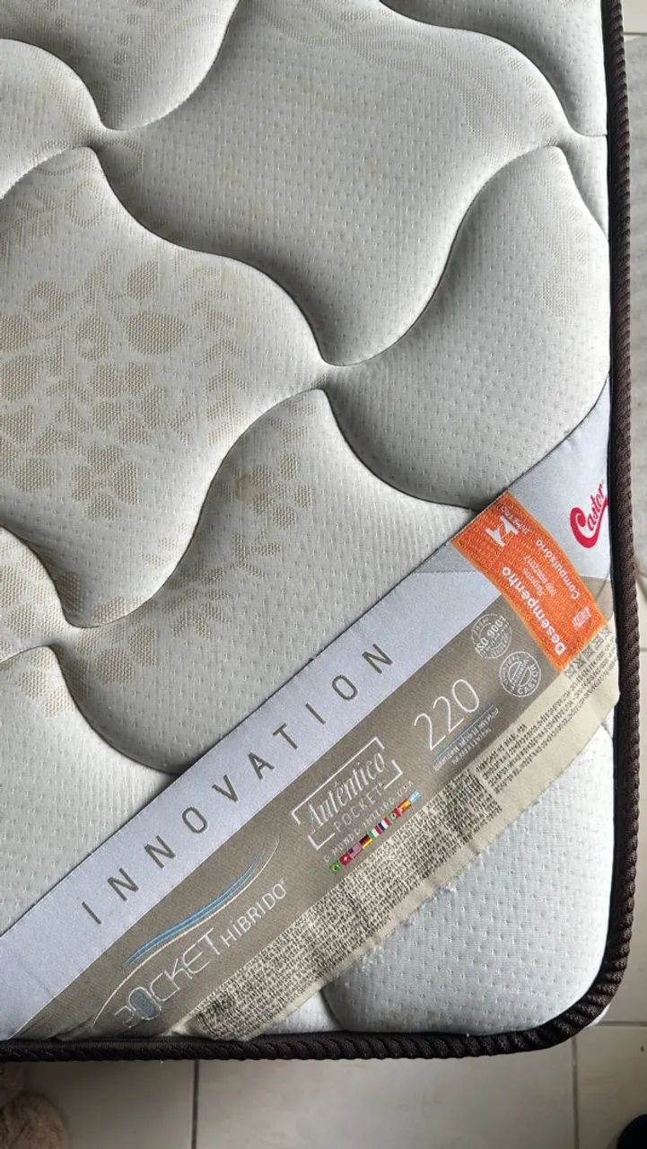 Vendo colchão Castor Queen size grátis pillow top - Foto 3