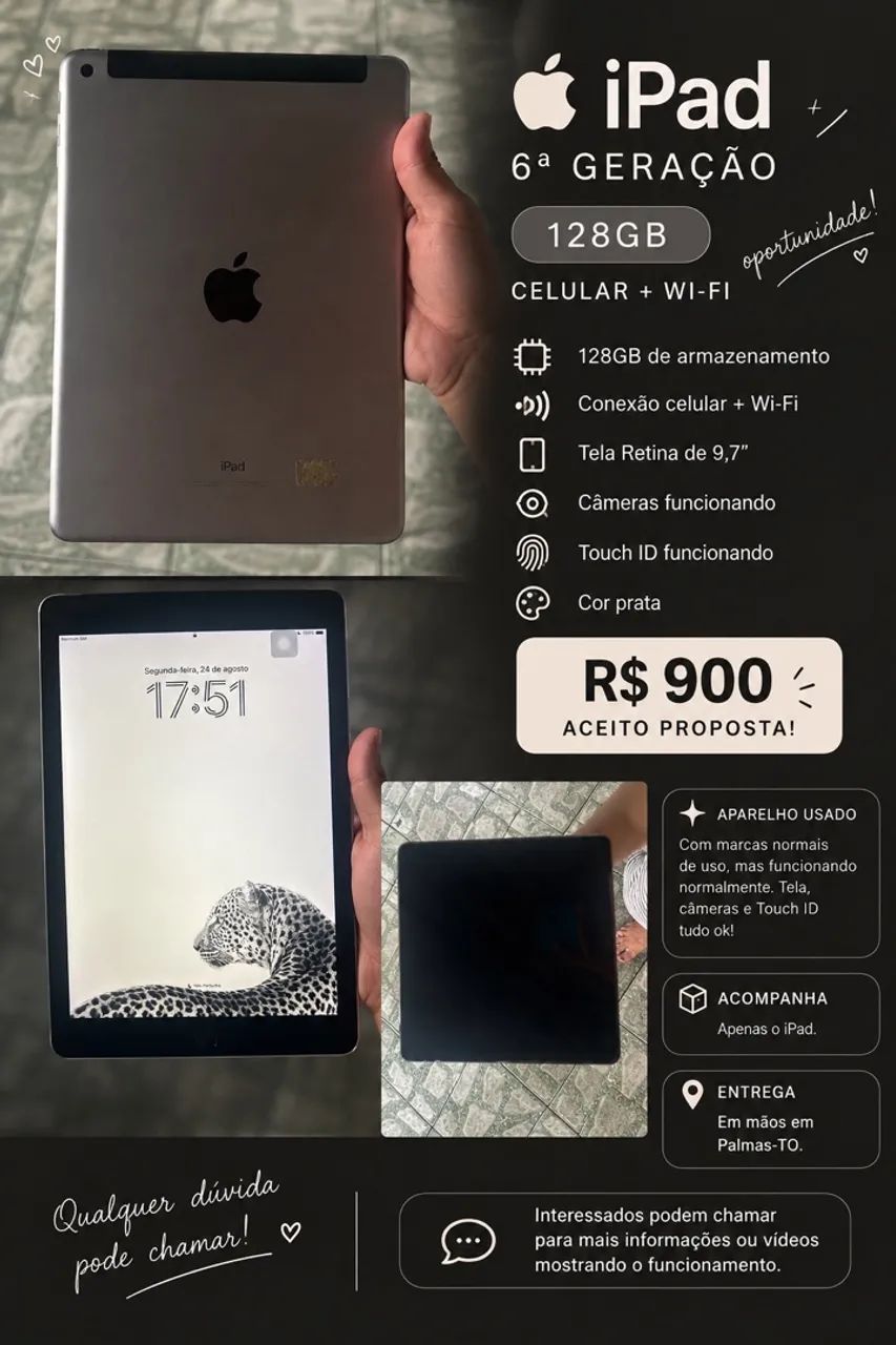 iPad 6ª geração.
