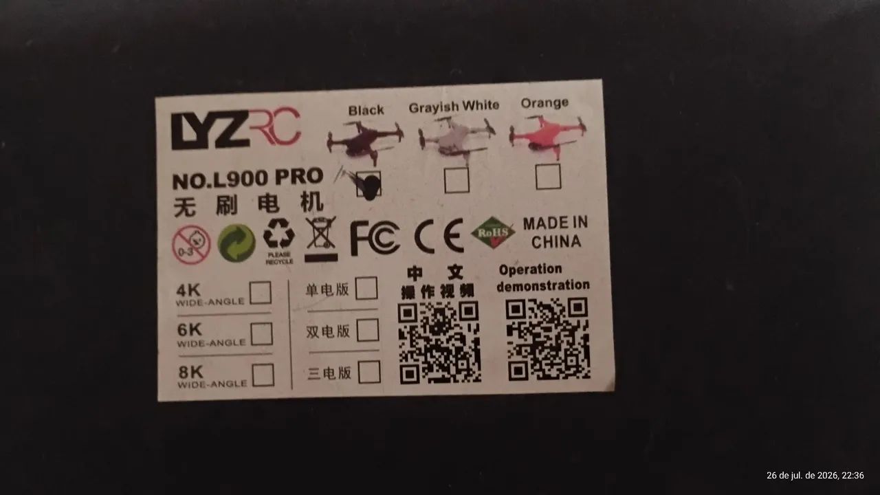 Drone L900 pro c/ 3 baterias  R$1000 - Foto 2
