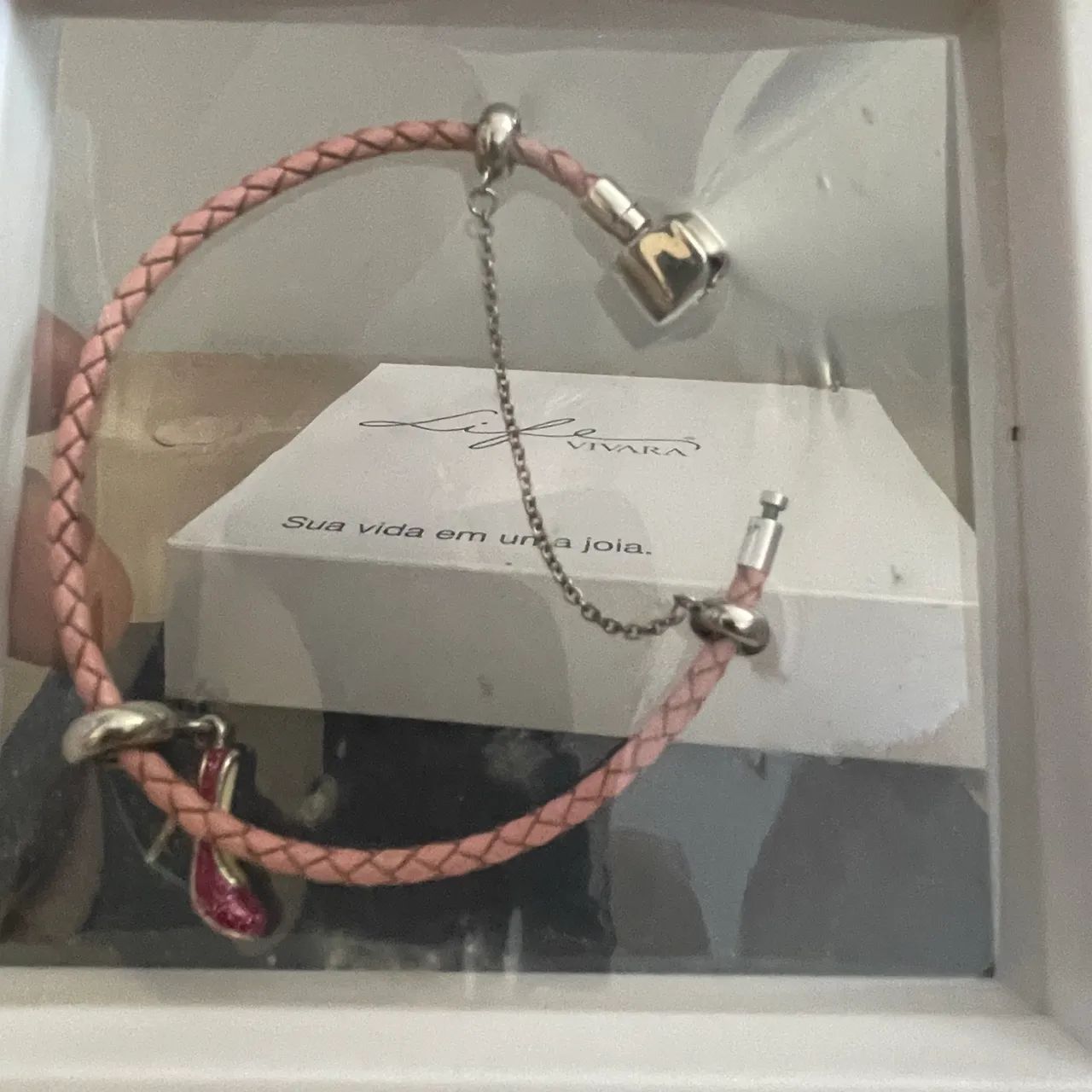 Pulseira trançada e pingente vivara  - Foto 2
