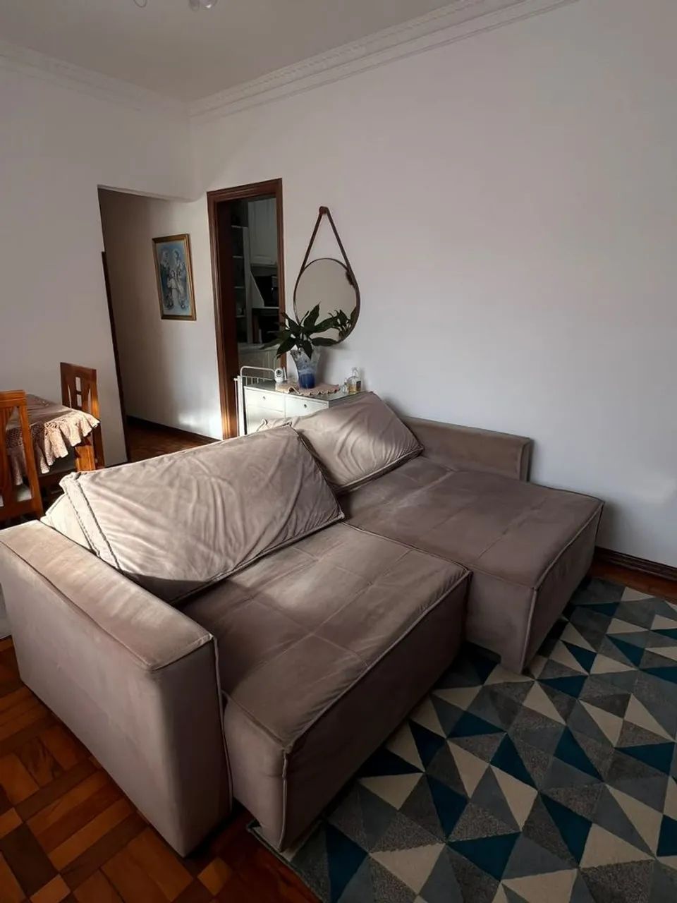 Sofá Retrátil Suede Cinza Escuro 2 lugares