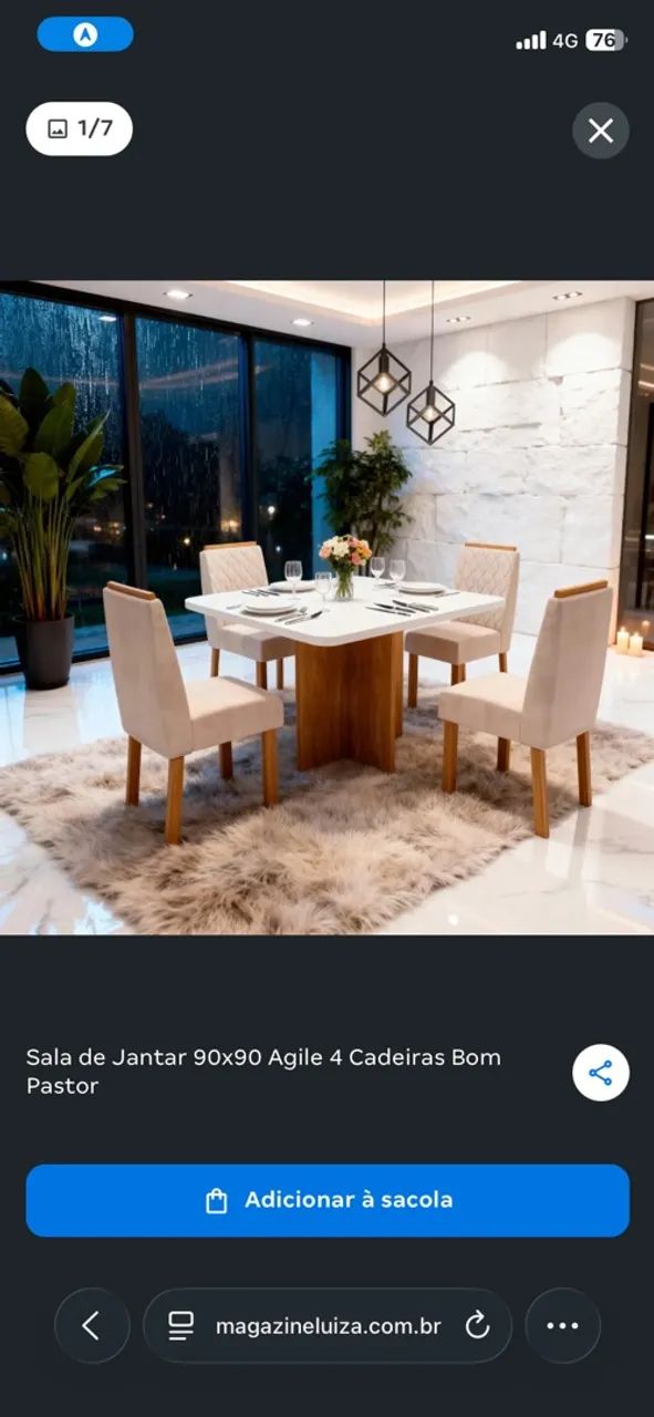 Mesa 4 cadeiras 