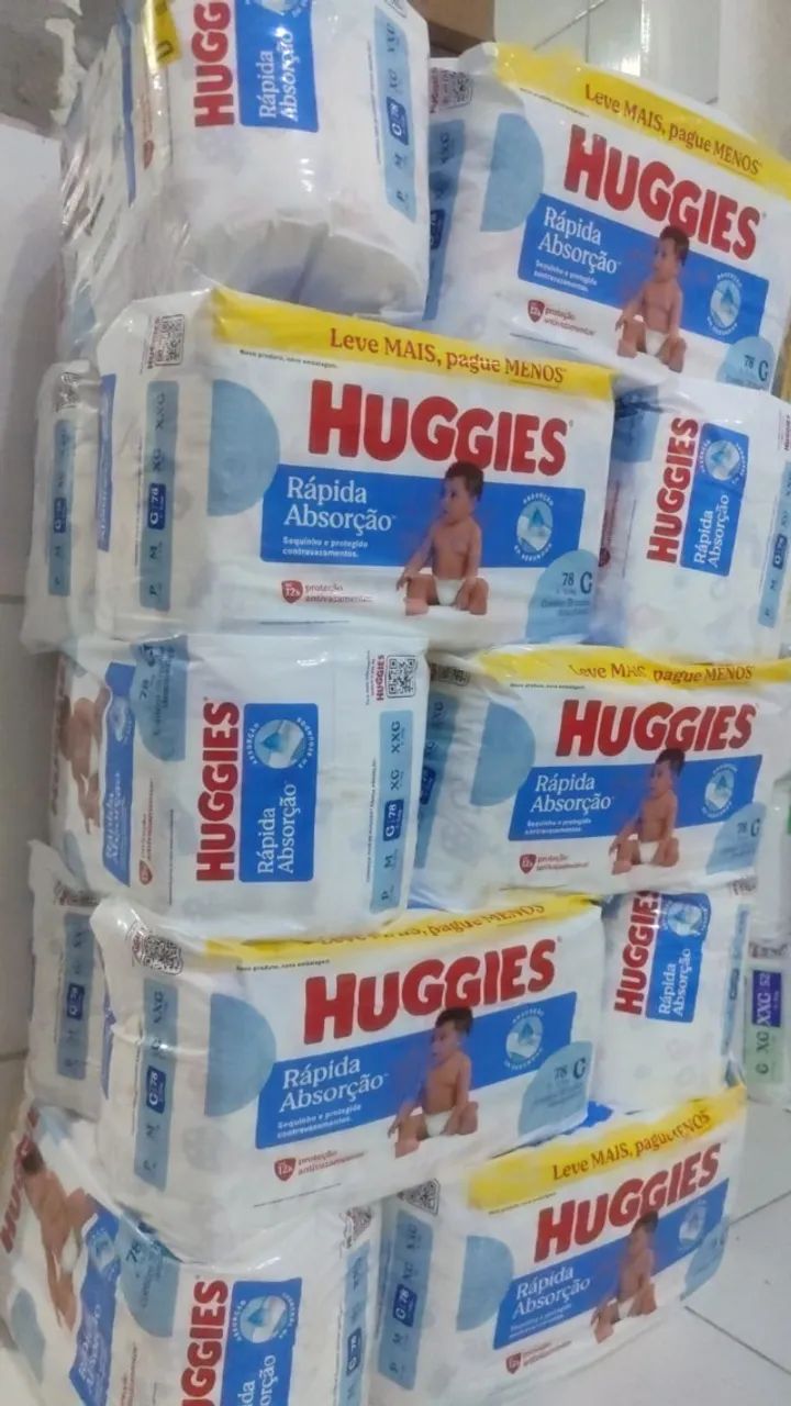 Huggies Rápida Absorção G com 78 unidades