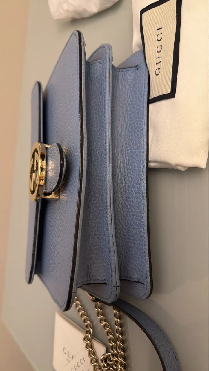 Bolsa Gucci Interlocking Azul - Foto 4