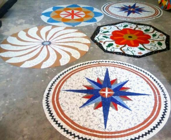 Piso Mosaico, acabamento, porcelanato, mosaico, mandala - Foto 3