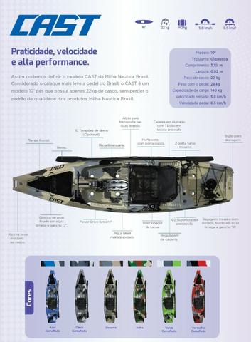 Caiaque de Pesca com Pedal Cast Milha Náutica - Foto 2