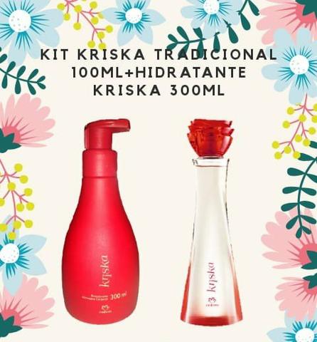 Promoção kit perfume e Hidratante natura kriska tradicional feminino