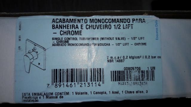 Acabamento para chuveiro/banheira para registro docol Lift - Foto 4