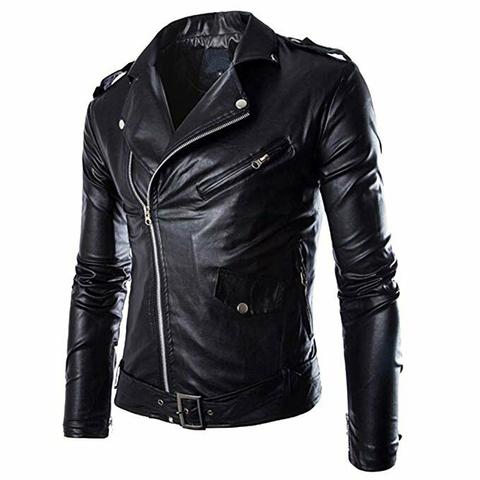 Jaqueta masculina couro pu