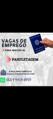 VAGA DE EMPREGO PARA MACEIÓ/AL