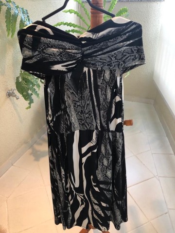 Vestido preto e branco -tamanho G  - Foto 2
